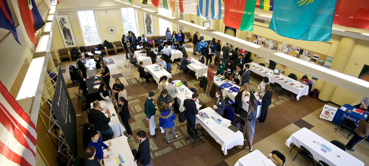 students participating in a STEM Recruiting event
