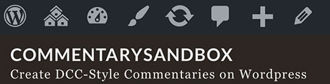 Screenshot of Commentary Sandbox website