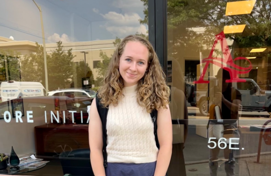 Rachel Marlin standing in front of Armore Initiative 