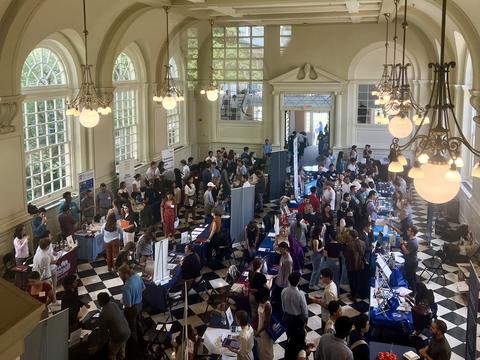 Birds eye view of the Tri-Co Fall Career Fair 