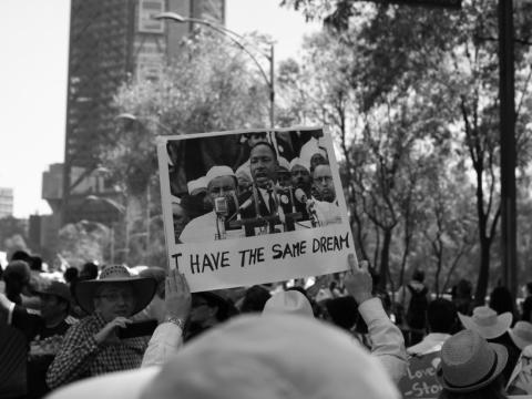 Photo of "I have a dream" sign